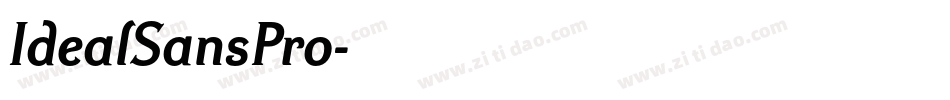 IdealSansPro字体转换