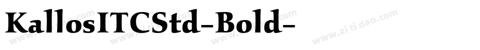 KallosITCStd-Bold字体转换