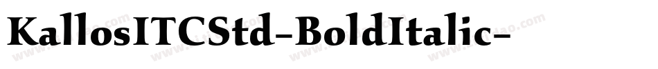 KallosITCStd-BoldItalic字体转换