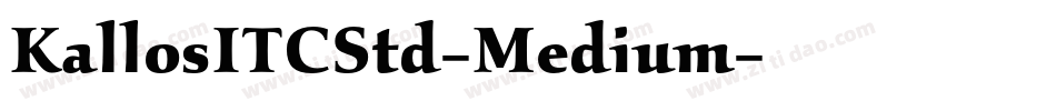KallosITCStd-Medium字体转换