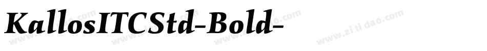 KallosITCStd-Bold字体转换
