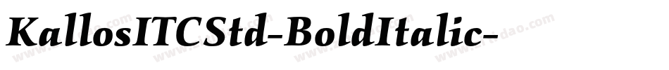 KallosITCStd-BoldItalic字体转换