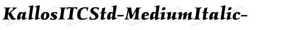KallosITCStd-MediumItalic字体转换