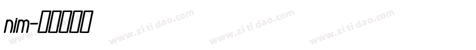 nim字体转换