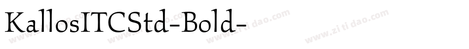 KallosITCStd-Bold字体转换