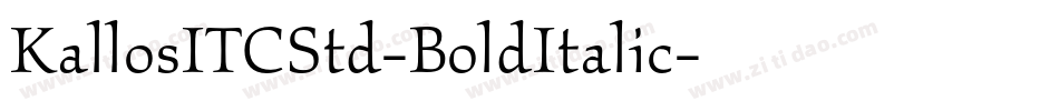 KallosITCStd-BoldItalic字体转换