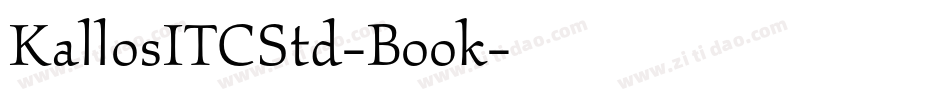 KallosITCStd-Book字体转换