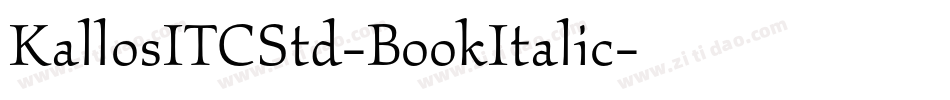 KallosITCStd-BookItalic字体转换