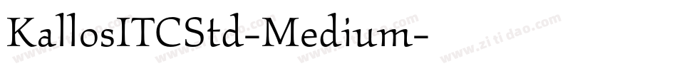 KallosITCStd-Medium字体转换