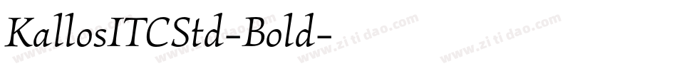 KallosITCStd-Bold字体转换
