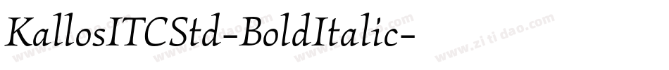 KallosITCStd-BoldItalic字体转换