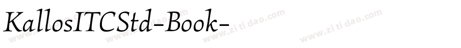 KallosITCStd-Book字体转换