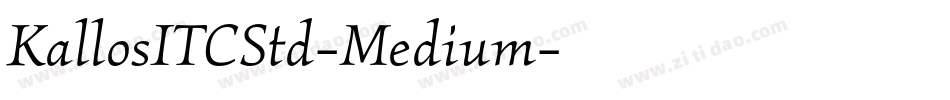 KallosITCStd-Medium字体转换