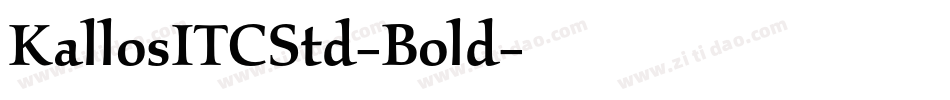 KallosITCStd-Bold字体转换