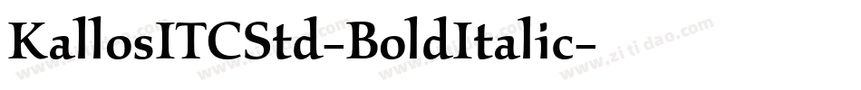 KallosITCStd-BoldItalic字体转换
