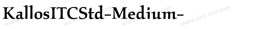 KallosITCStd-Medium字体转换