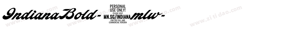 IndianaBold-7mlw字体转换