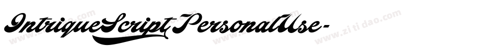 IntriqueScript_PersonalUse字体转换