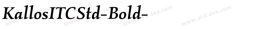 KallosITCStd-Bold字体转换