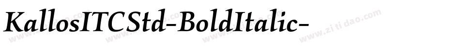 KallosITCStd-BoldItalic字体转换