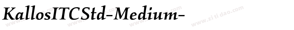 KallosITCStd-Medium字体转换