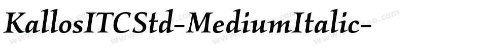 KallosITCStd-MediumItalic字体转换