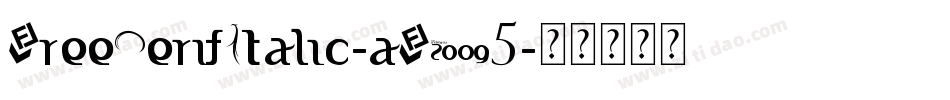 FreeSerifItalic-aZW5字体转换