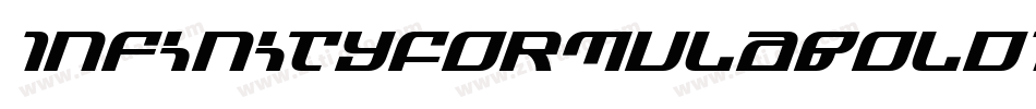 InfinityFormulaBoldItalic-3DjL字体转换
