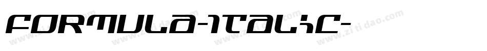 Formula-Italic字体转换