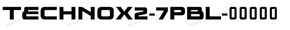 Technox2-7PBl字体转换