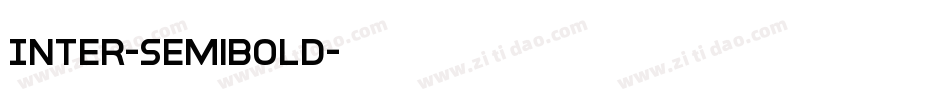 Inter-SemiBold字体转换
