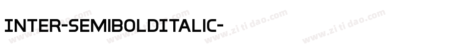 Inter-SemiBoldItalic字体转换