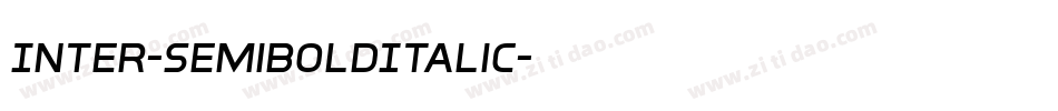 Inter-SemiBoldItalic字体转换