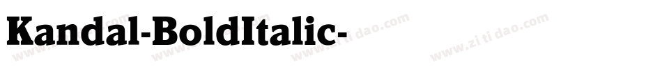 Kandal-BoldItalic字体转换