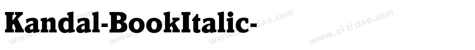 Kandal-BookItalic字体转换