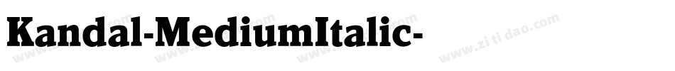 Kandal-MediumItalic字体转换