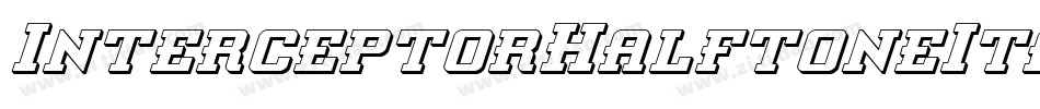 InterceptorHalftoneItalic-Ypn4字体转换
