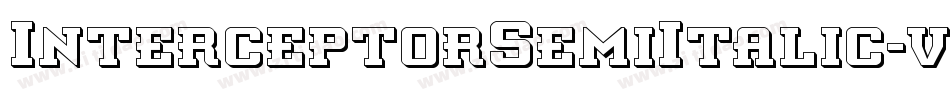InterceptorSemiItalic-v9x4字体转换