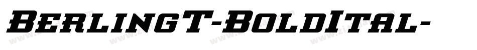 BerlingT-BoldItal字体转换