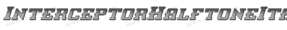 InterceptorHalftoneItalic-Ypn4字体转换