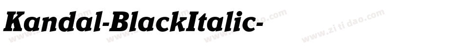 Kandal-BlackItalic字体转换