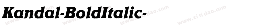 Kandal-BoldItalic字体转换