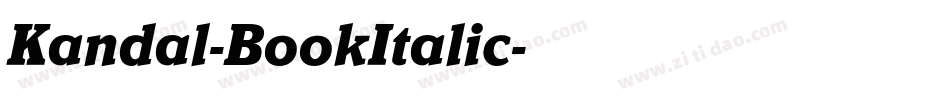 Kandal-BookItalic字体转换