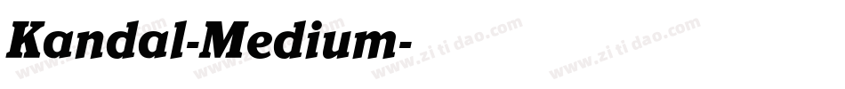 Kandal-Medium字体转换