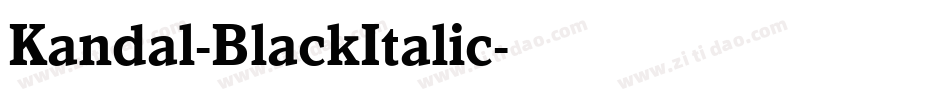 Kandal-BlackItalic字体转换
