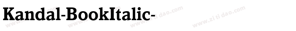Kandal-BookItalic字体转换