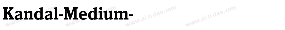 Kandal-Medium字体转换