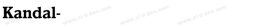 Kandal字体转换