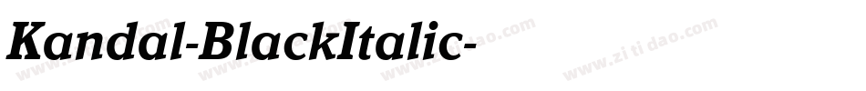 Kandal-BlackItalic字体转换