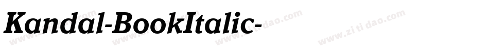 Kandal-BookItalic字体转换